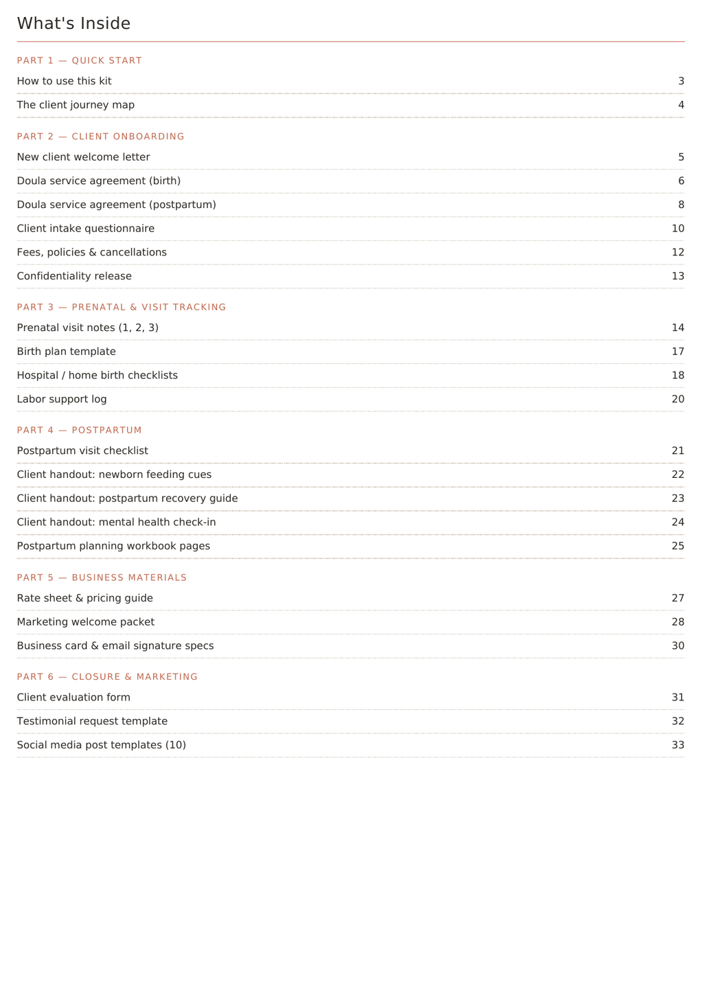 The Doula Practice System — Client & Business Template Kit (Digital Download)