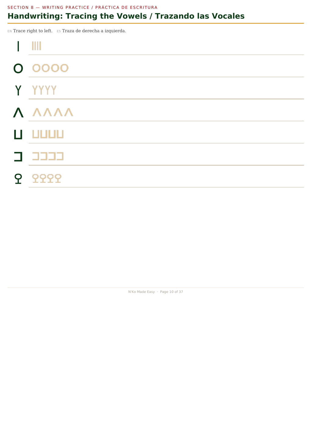 N'Ko Made Easy — A Beginner's Reading & Writing Workbook (N'Ko + English, PDF)