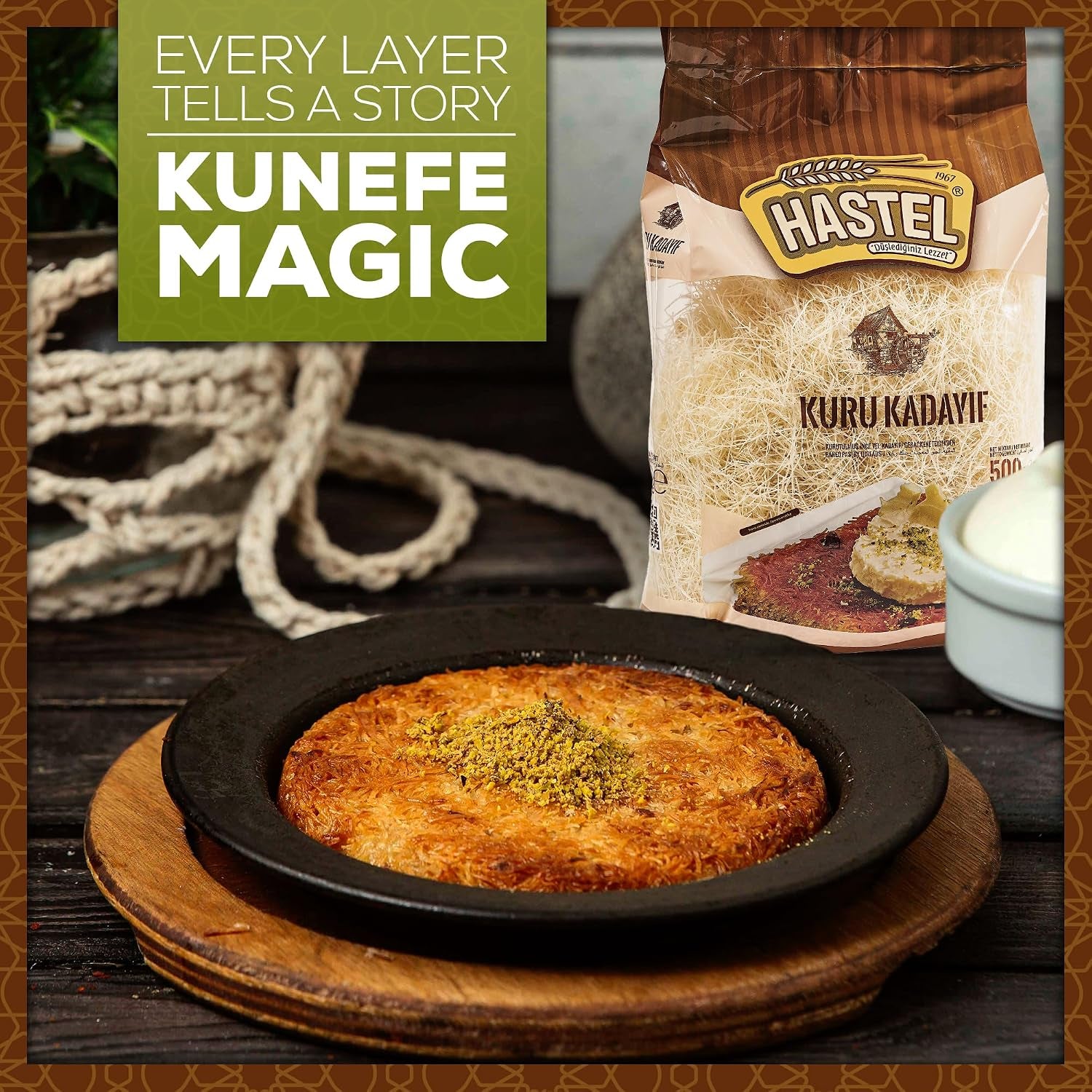 Premium Dried Kataifi Shredded Fillo Dough 1.1 Lb (500 Gr) Perfect for Viral Dubai Chocolate Bar Pistachio Kunafa Knafeh Phyllo Dough for Pastries Milky Desserts Pastry Kadayif Crispy Noodles