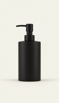Matte black soap dispenser with weighted base