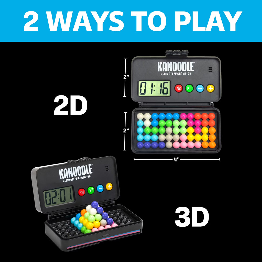 Kanoodle Ultimate Champion 3D, Brain Teaser Puzzle Game, 500 Challenges, Ages 7+