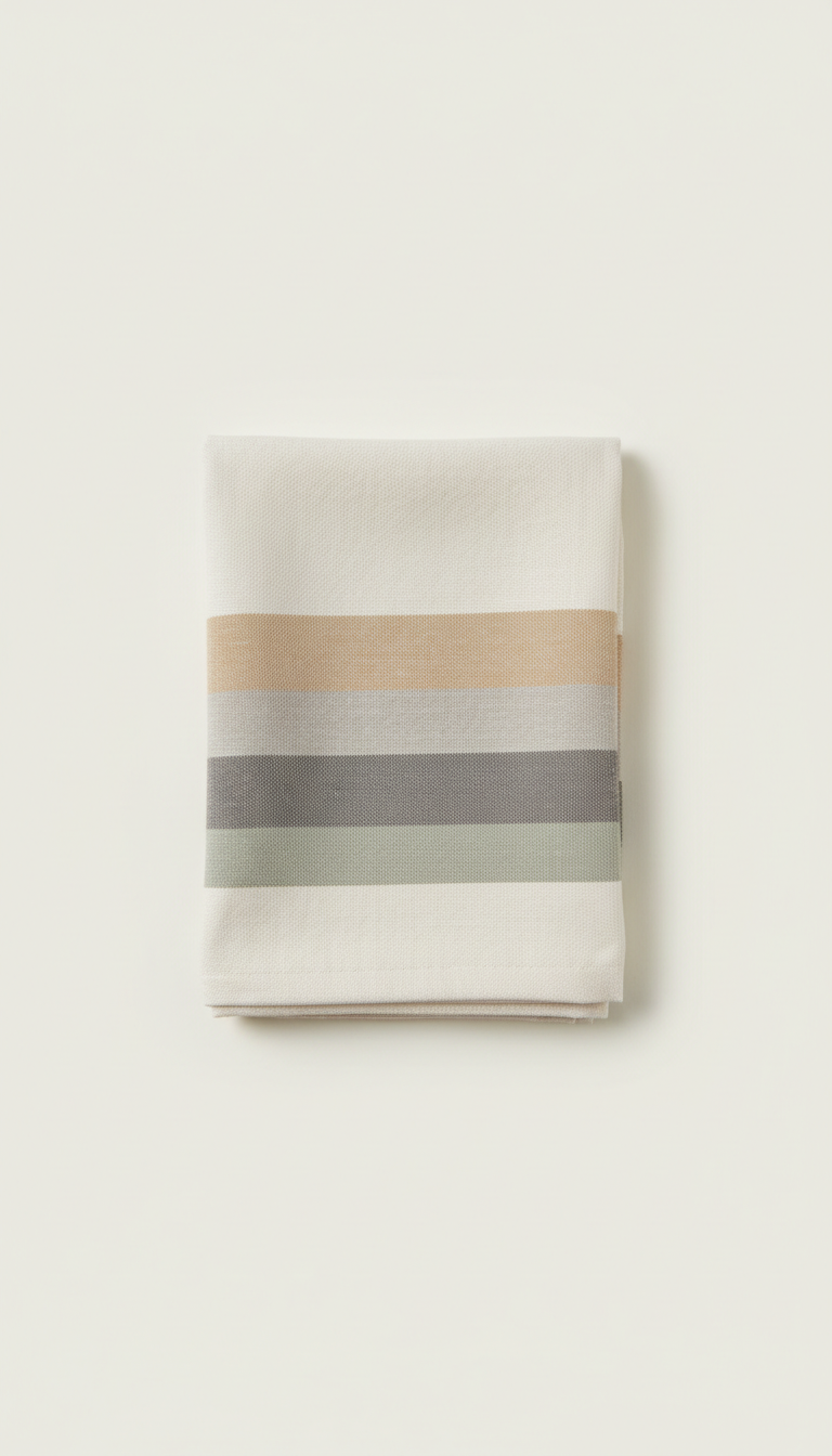 Linen hand towel with textured weave