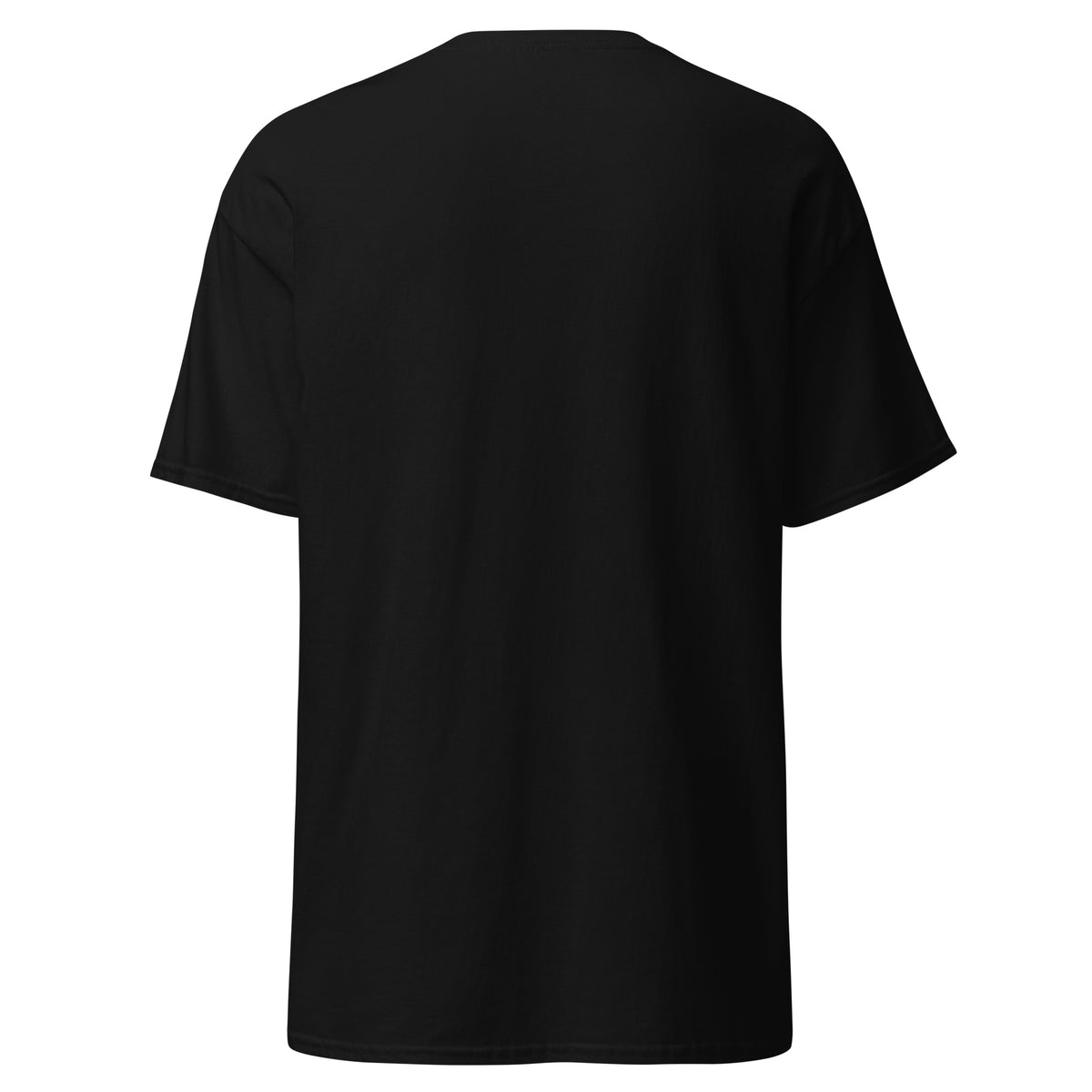 Back view of black unisex Kemet Ankh Africa map T-shirt